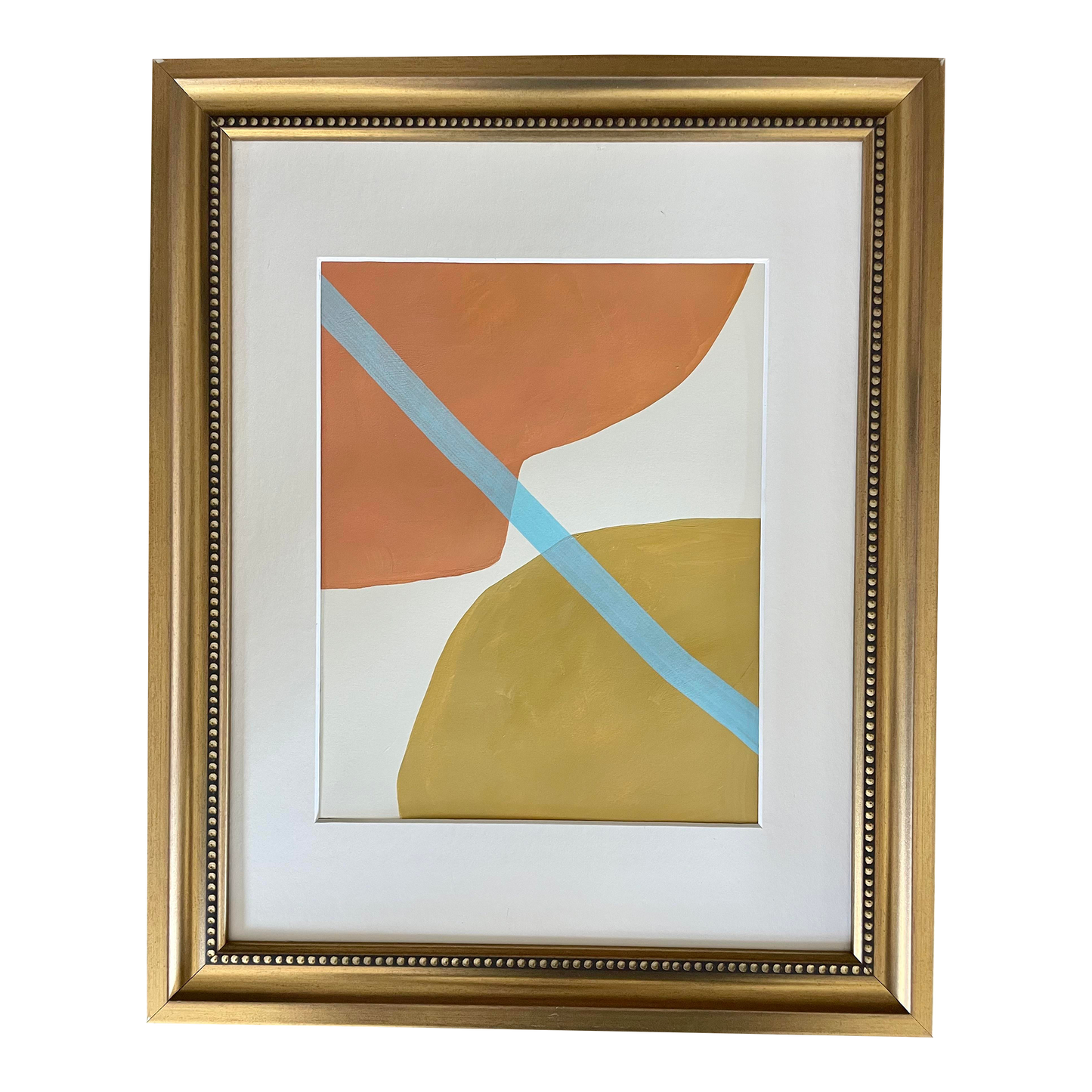 2023 "Fluire" Minimalist Abstract Painting on Paper by r.k. Red