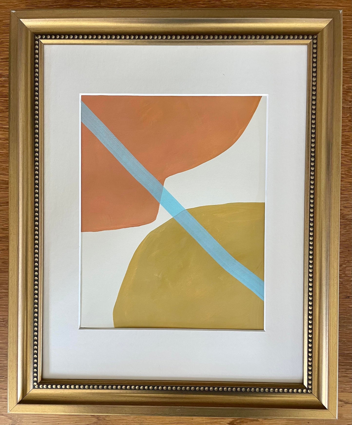 2023 "Fluire" Minimalist Abstract Painting on Paper by r.k. Red