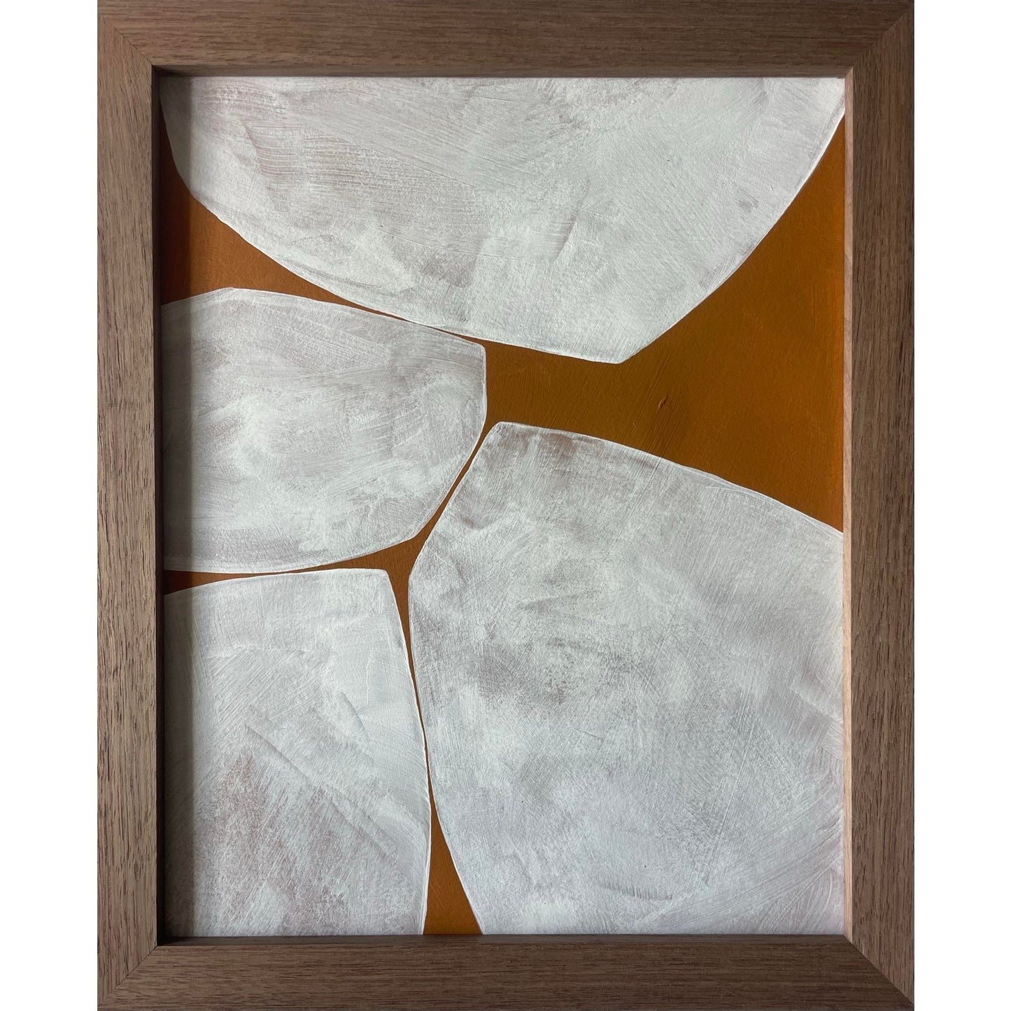 2026 Contemporary Set of Nine Abstract Paintings in Sienna on Cotton Paper