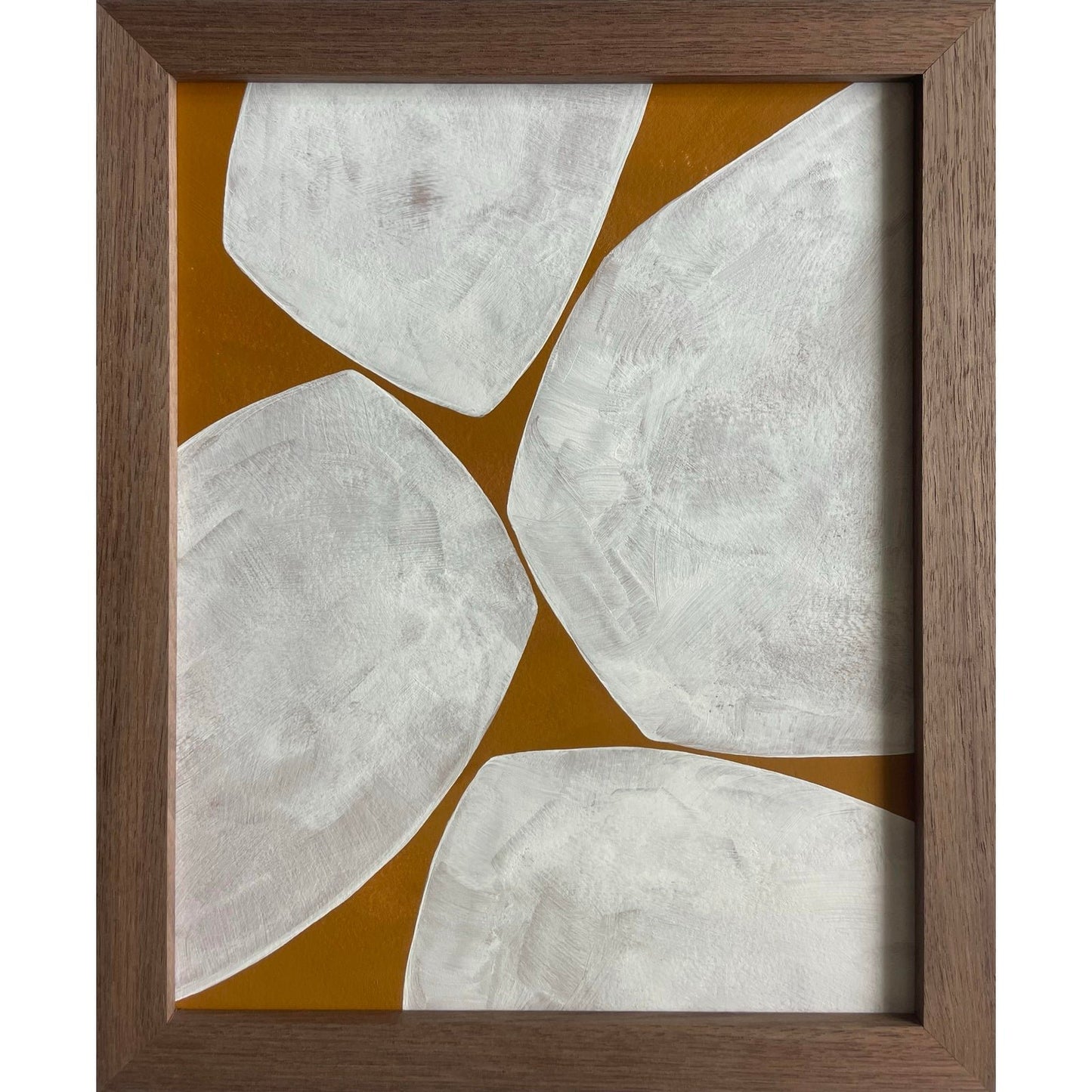 2026 Contemporary Set of Nine Abstract Paintings in Sienna on Cotton Paper