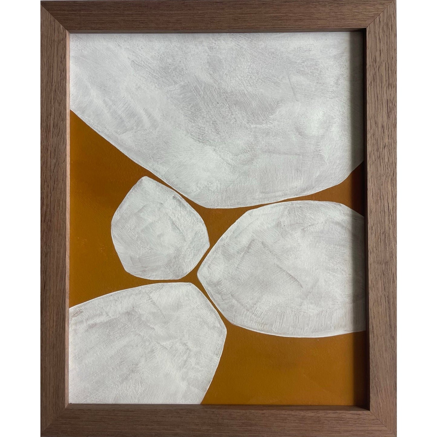 2026 Contemporary Set of Nine Abstract Paintings in Sienna on Cotton Paper