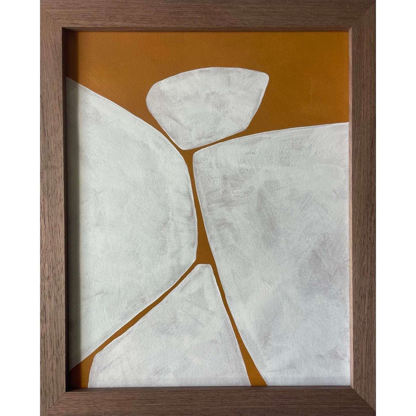 2026 Contemporary Set of Nine Abstract Paintings in Sienna on Cotton Paper