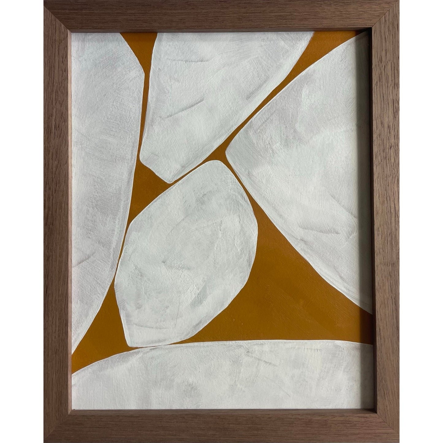 2026 Contemporary Set of Nine Abstract Paintings in Sienna on Cotton Paper