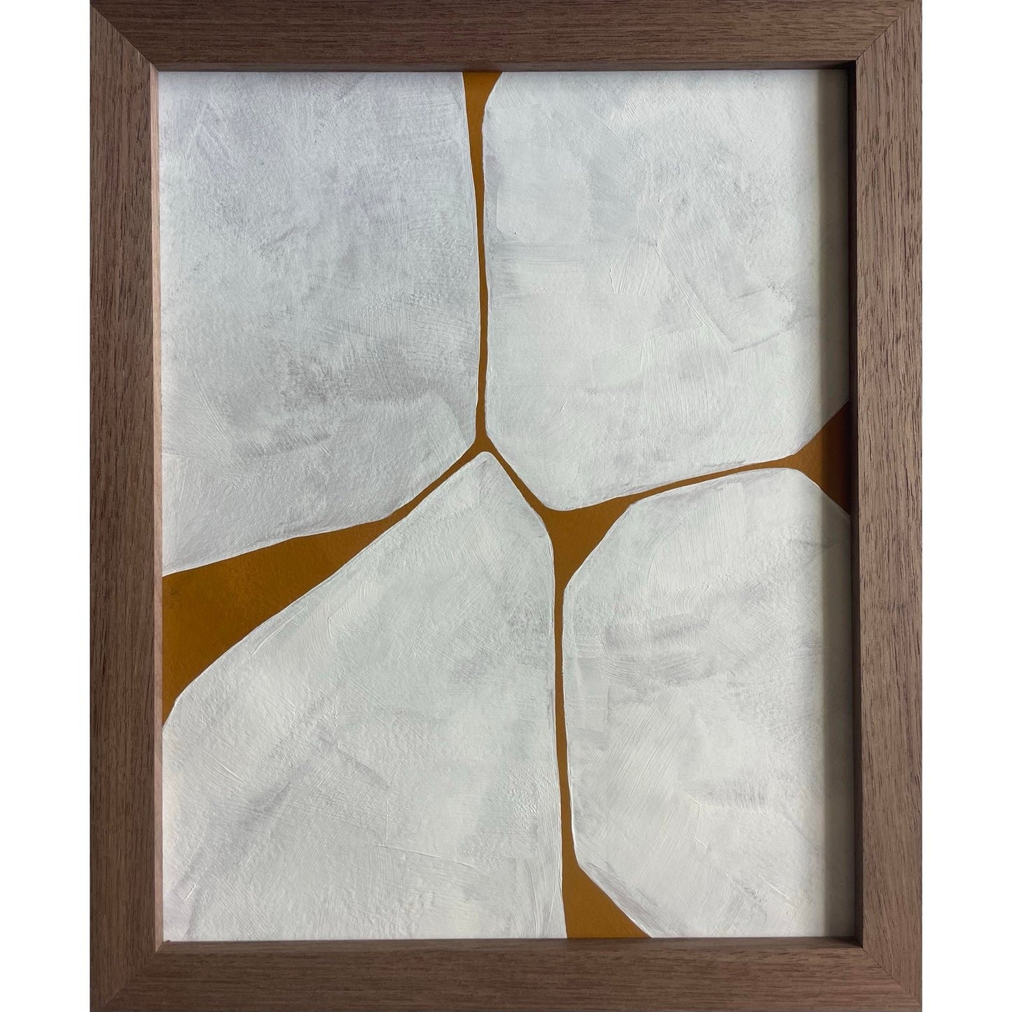 2026 Contemporary Set of Nine Abstract Paintings in Sienna on Cotton Paper