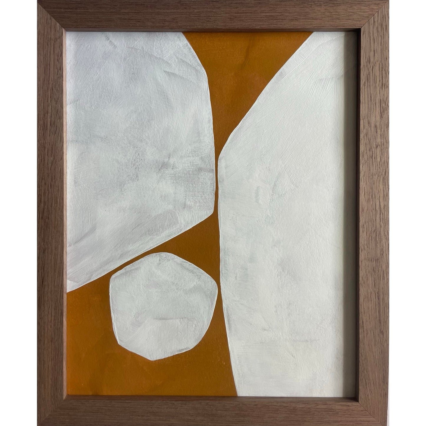2026 Contemporary Set of Nine Abstract Paintings in Sienna on Cotton Paper