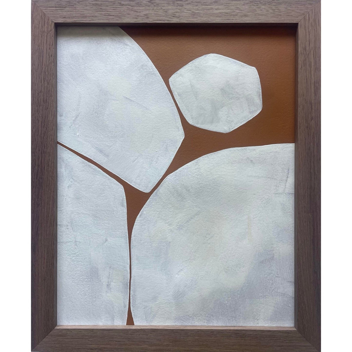 2026 Contemporary Set of Nine Abstract Paintings in Sienna on Cotton Paper