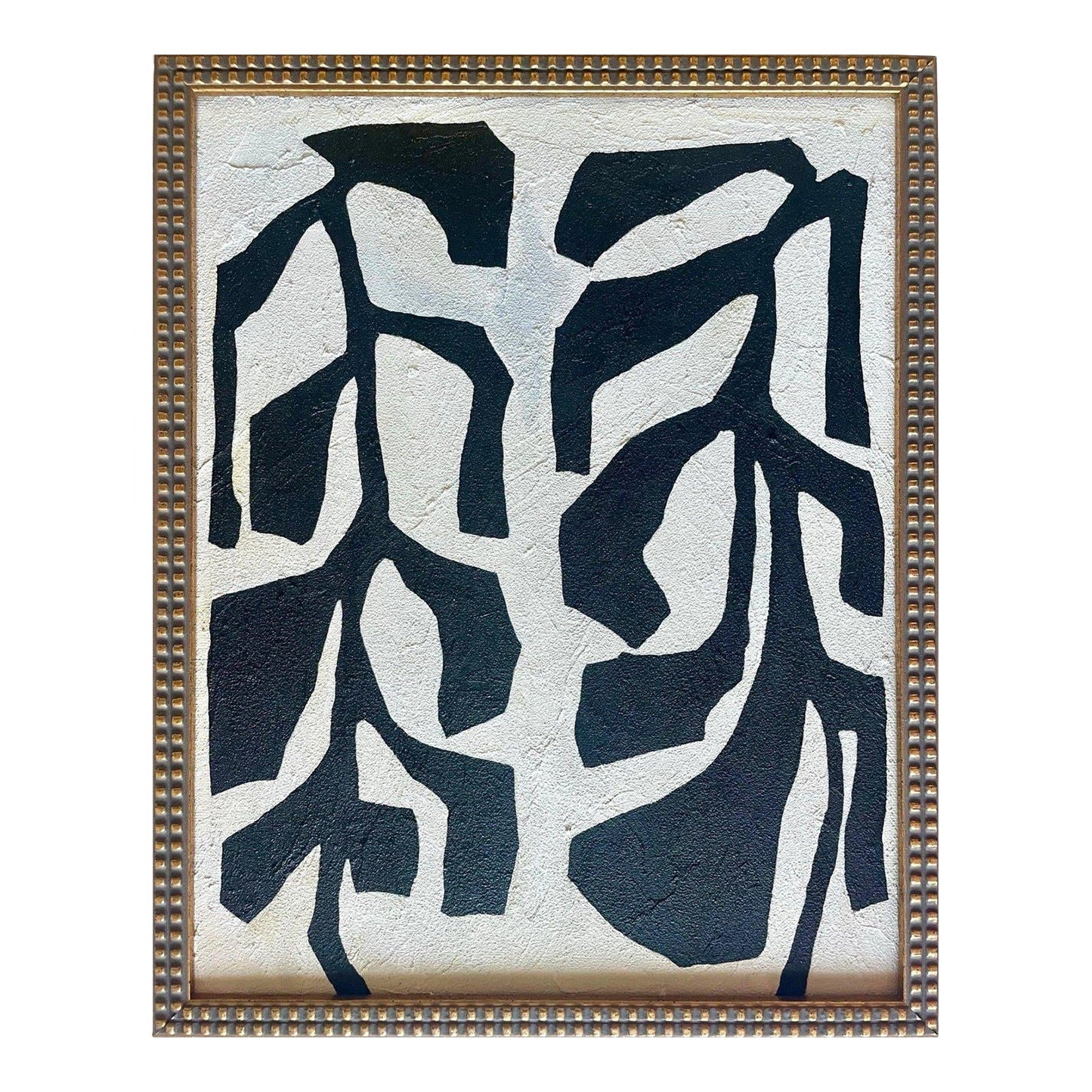 2025 "Rampicanti" Abstract Botanical Painting on Canvas by Artist r.k. Red