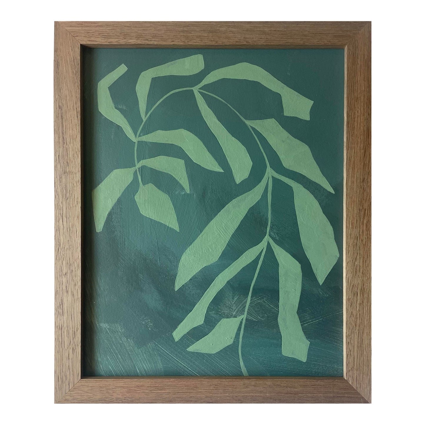 2026 "Felci" Abstract Botanical Painting on Cotton Paper by Artist r.k. Red