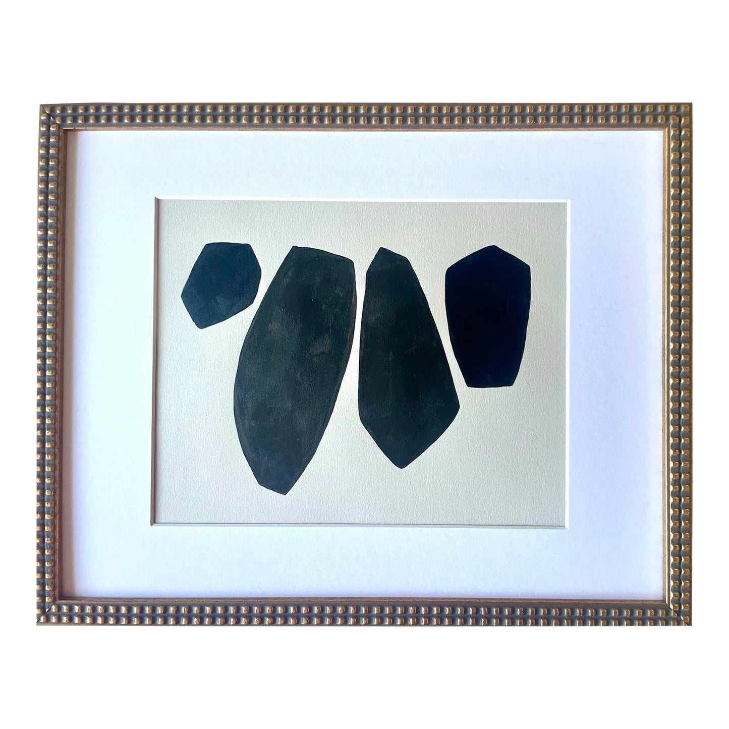 2025 " Il Amplesso" Abstract Minimalist Painting on Cotton Paper by Artist r.k. Red