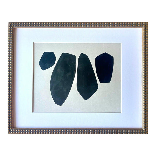 2025 " Il Amplesso" Abstract Minimalist Painting on Cotton Paper by Artist r.k. Red