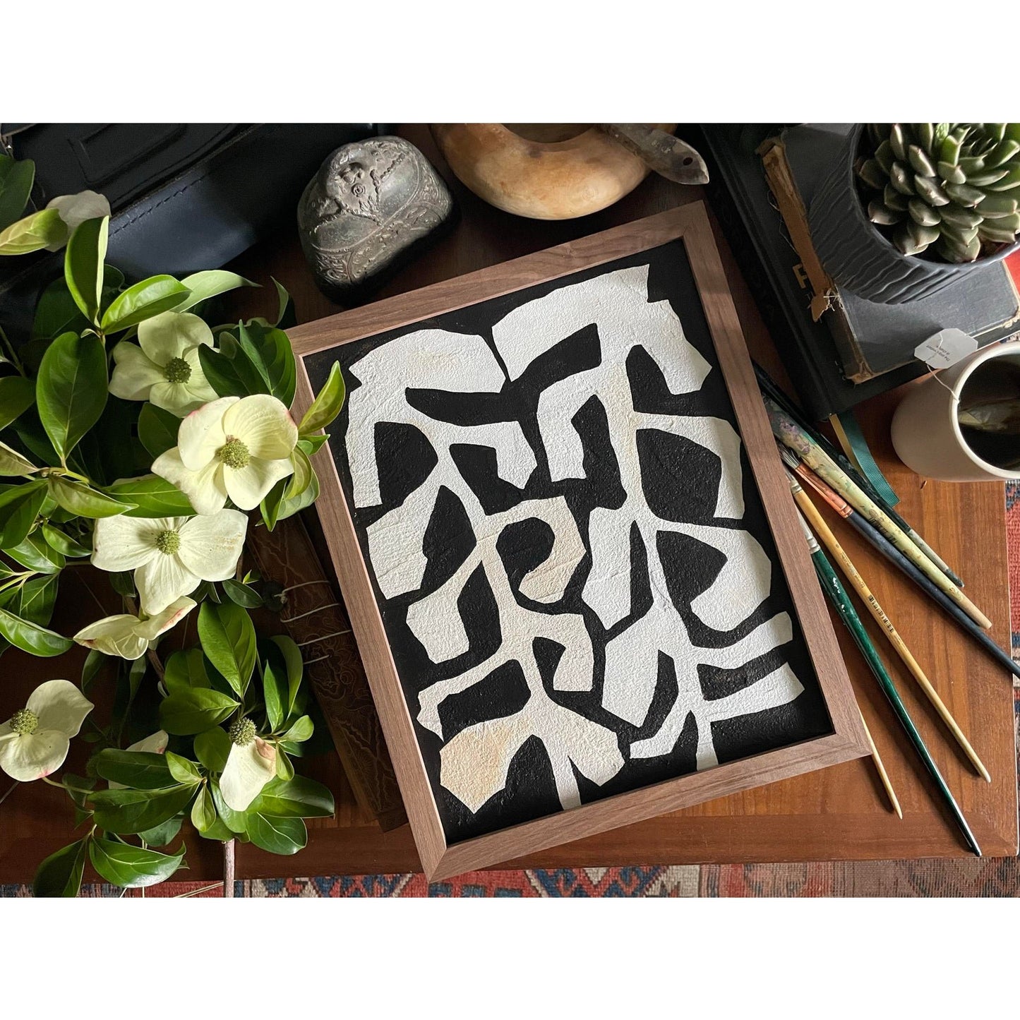 2025 "Gemelli" Contemporary Abstract Botanical Painting on Canvas