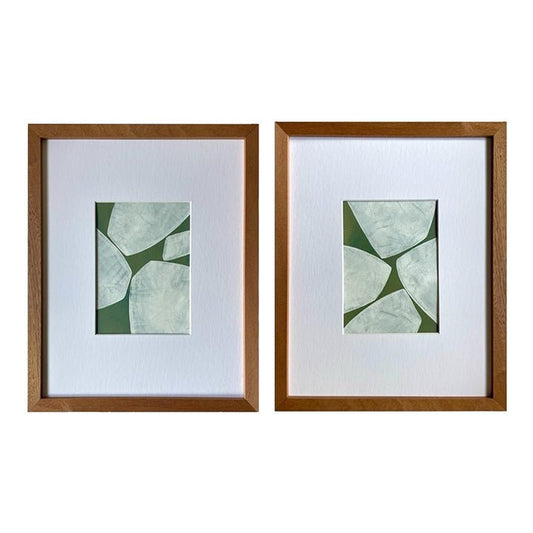 2026 Contemporary Abstract Pair of Paintings on Paper