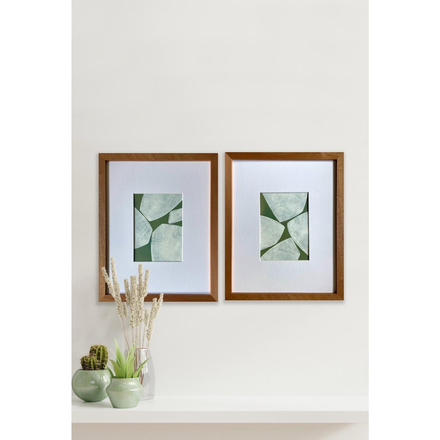 2026 Contemporary Abstract Pair of Paintings on Paper