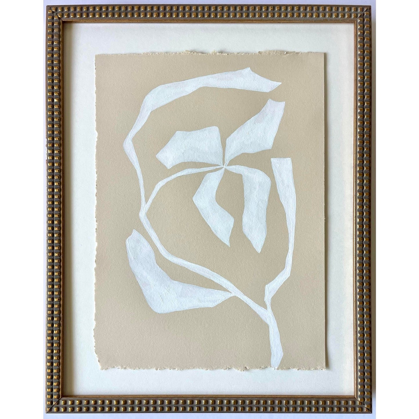 2026 Set of Three Abstract Botanical Paintings on Paper