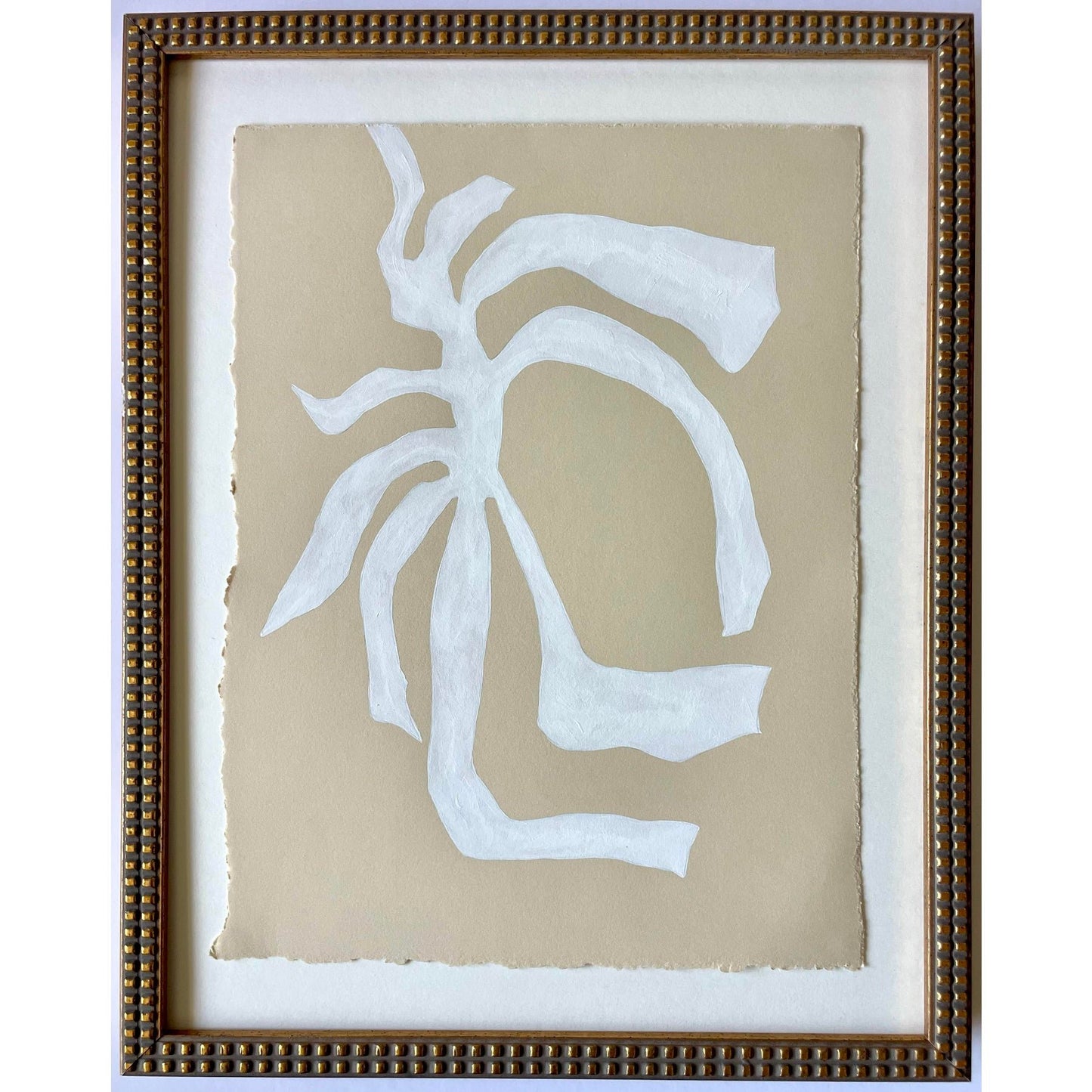 2026 Set of Three Abstract Botanical Paintings on Paper