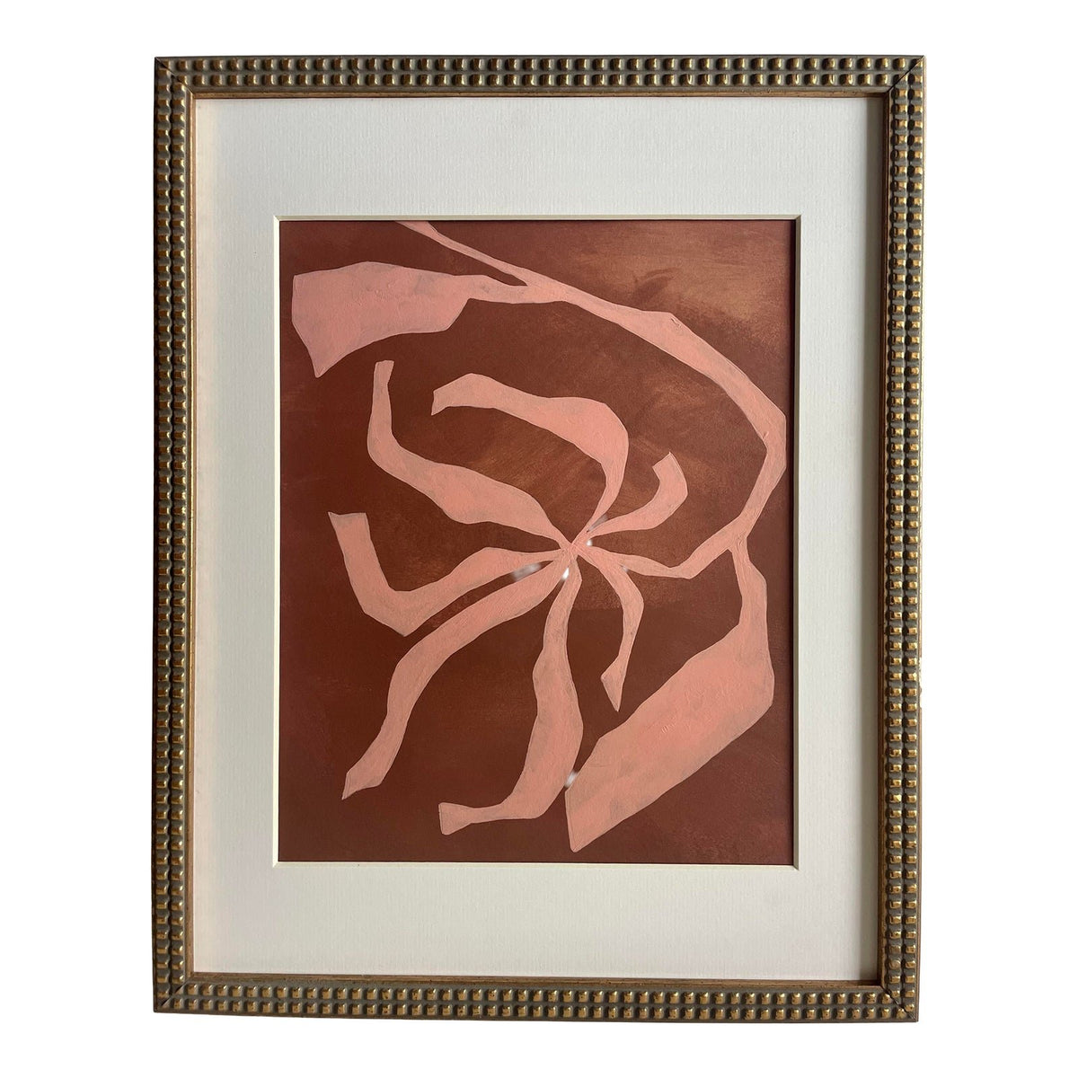 2026 "Lampone" Abstract Minimalist Botanical Painting on Cotton Paper