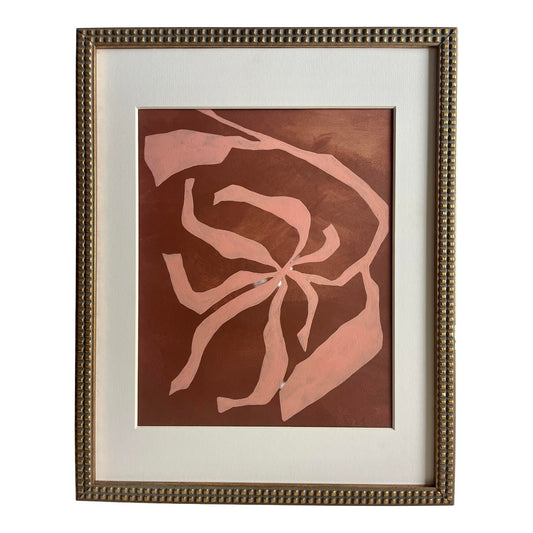 2026 "Lampone" Abstract Minimalist Botanical Painting on Cotton Paper
