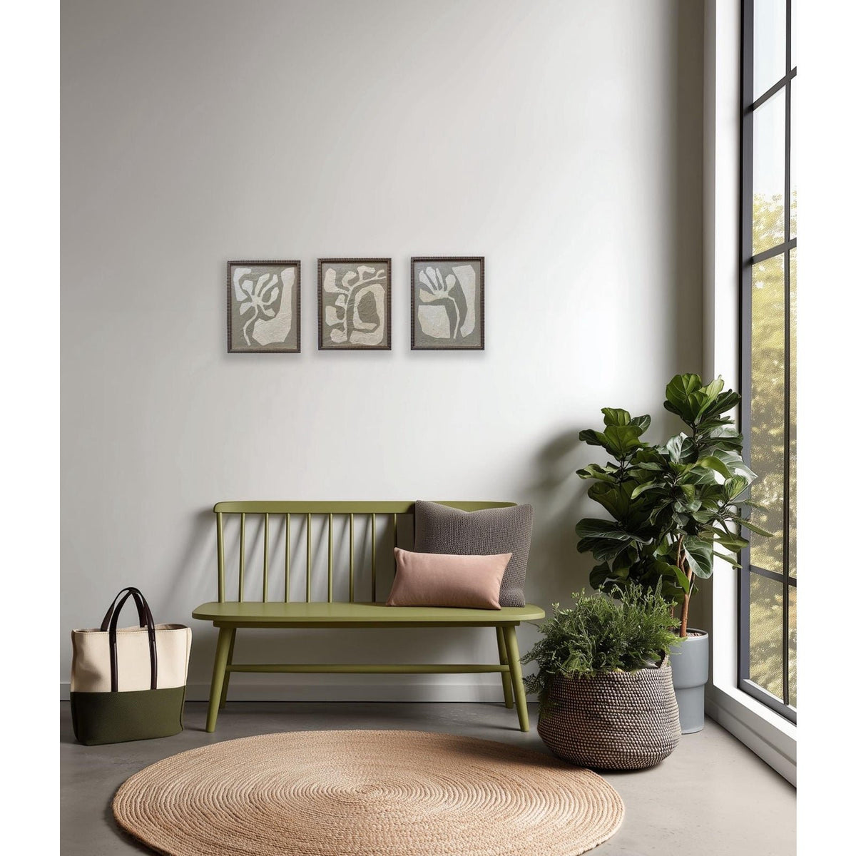 Contemporary Abstract Botanical Paintings on Canvas