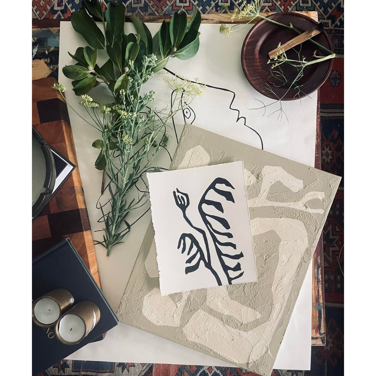 2026 "Il Decesso" Contemporary Abstract Botanical Painting on Cotton Paper