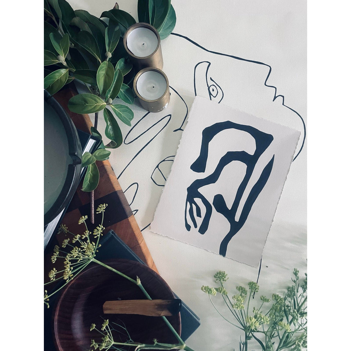 2026 "Racconto" Abstract Botanical Painting on Paper