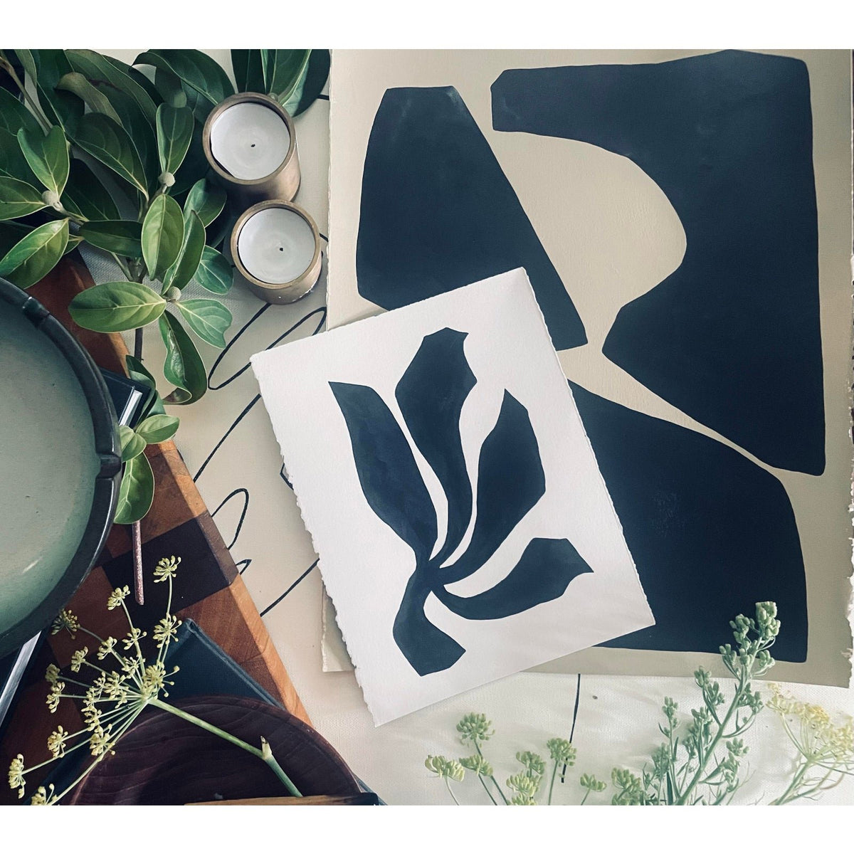 2026 "Insaziabile" Contemporary Abstract Botanical Painting on Paper