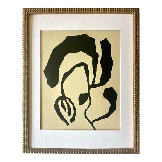 2026 "L'Aiuola Bruciata Series No. 3" Abstract Botanical Painting on Cotton Paper