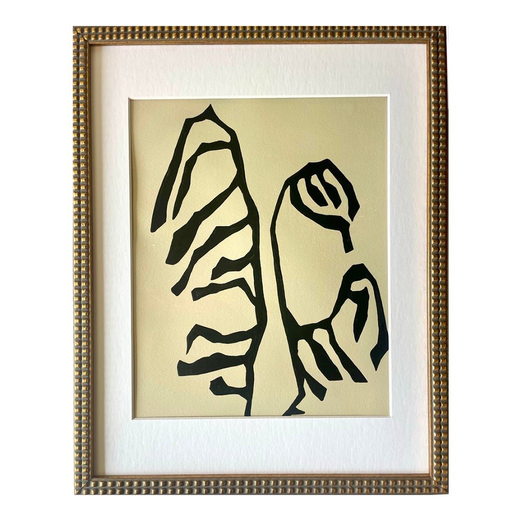 2026 "L'Aiuola Bruciata Series No. 8" Abstract Botanical Painting on Paper