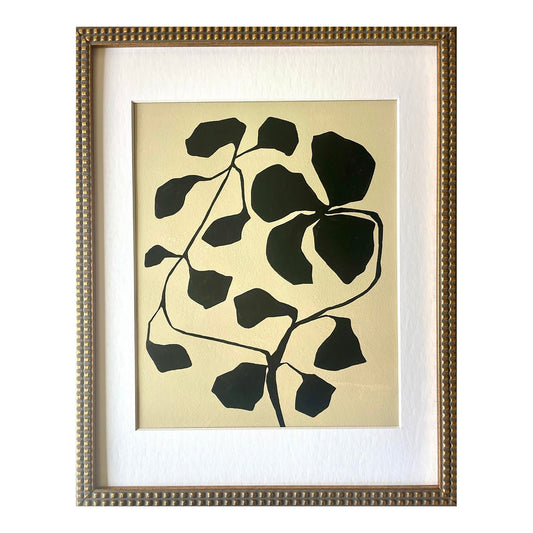 2026 "L'Aiuola Bruciata Series No. 1" Abstract Botanical Painting on Paper
