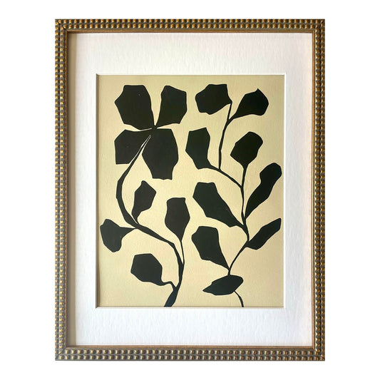 2026 "L'Aiuola Bruciata Series No. 9" Abstract Botanical Painting on Paper