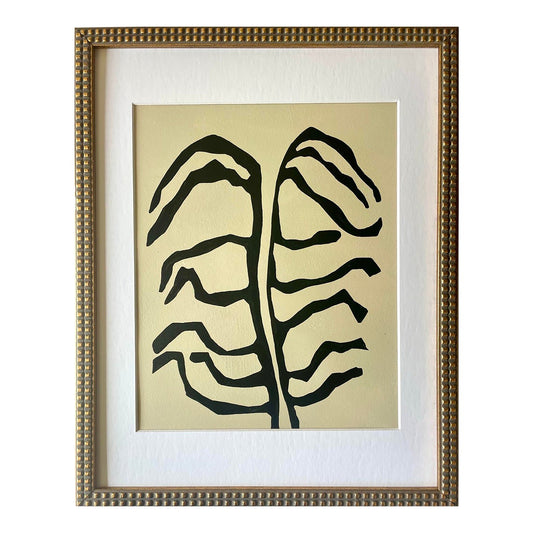 2026 "L'Aiuola Bruciata Series No. 5" Abstract Botanical Painting on Paper