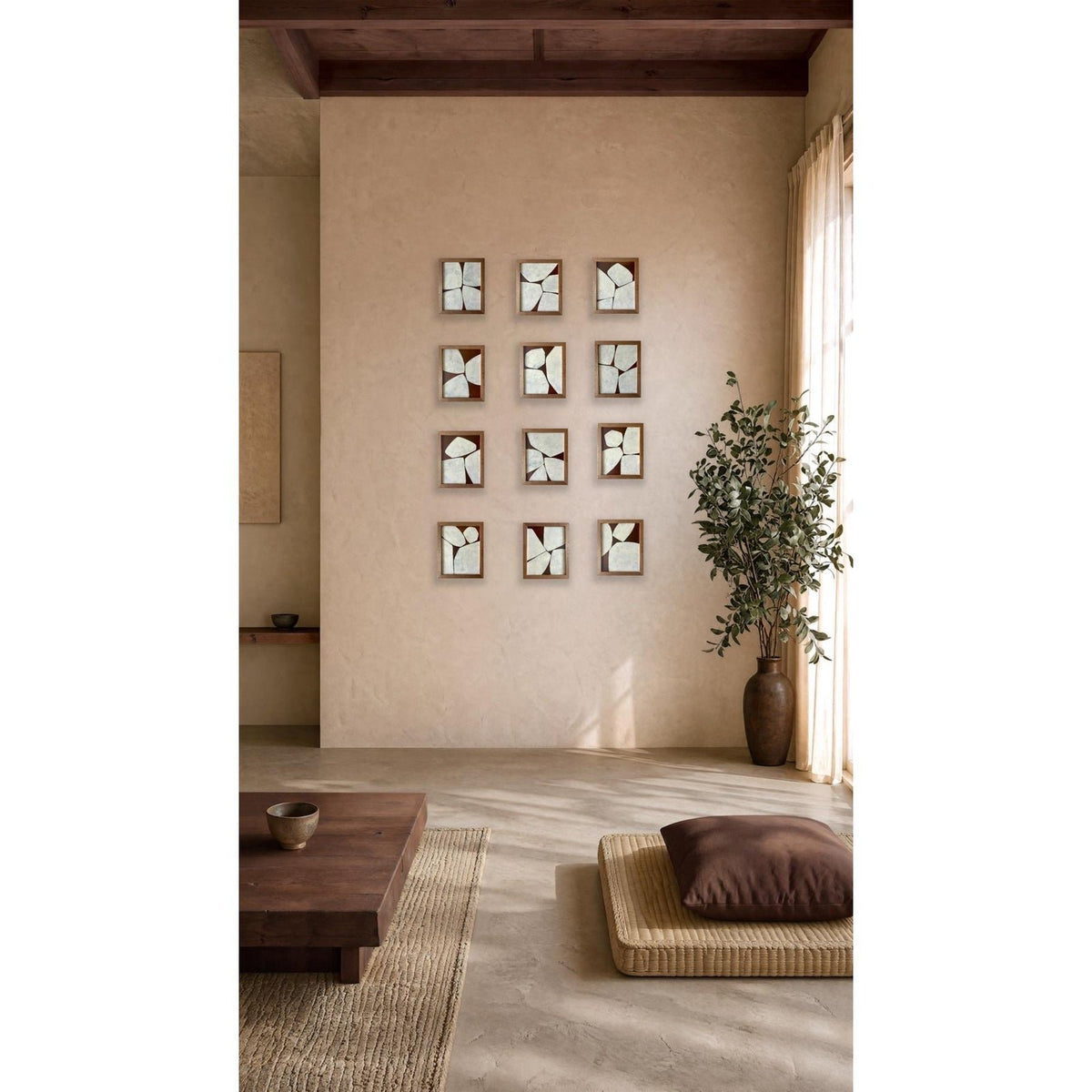 2026 Contemporary Set of Twelve Abstract Paintings on Cotton Paper