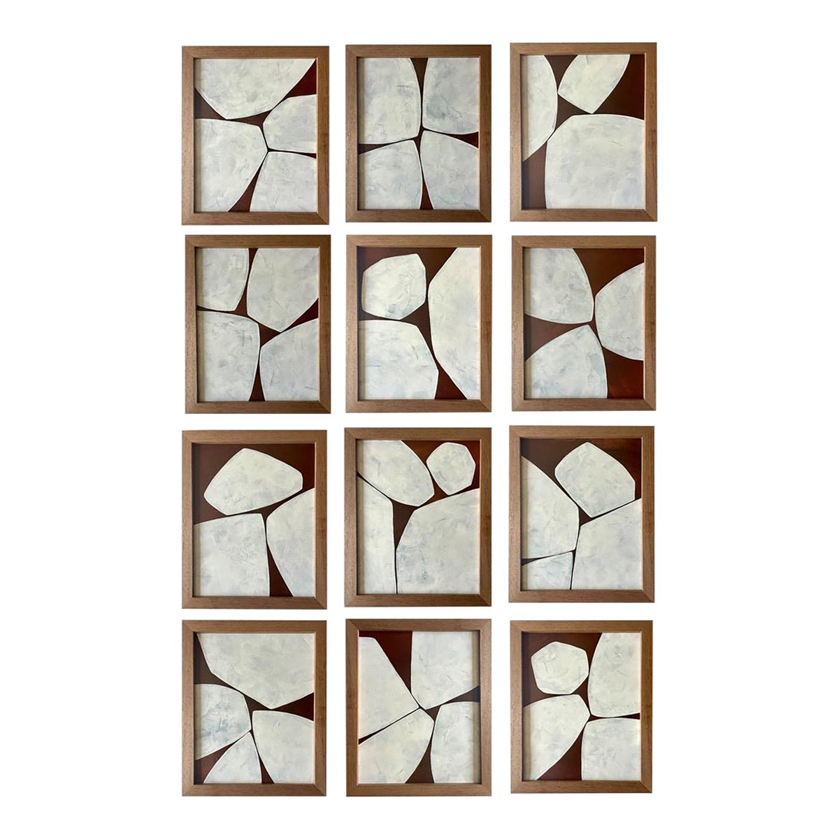 2026 Contemporary Set of Twelve Abstract Paintings on Cotton Paper