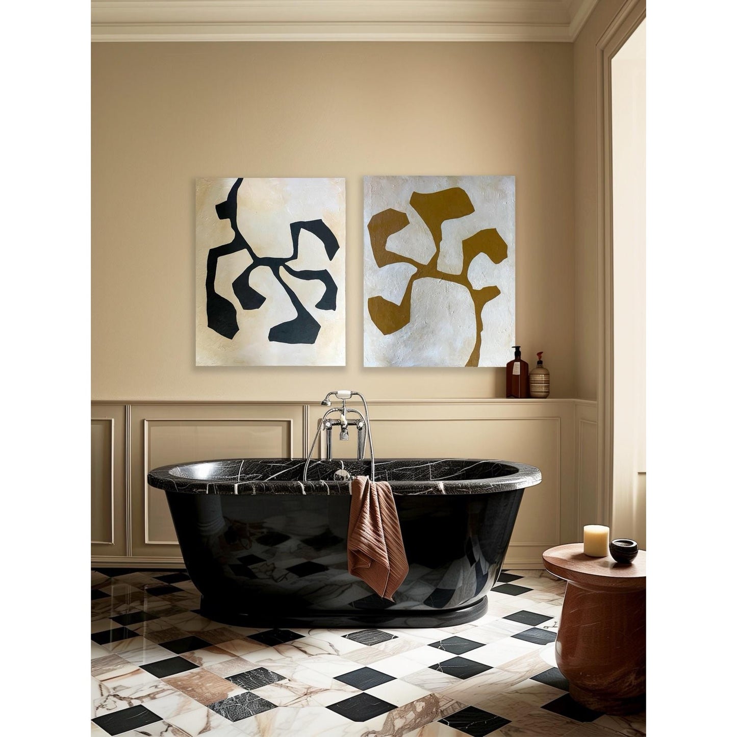 2025 Contemporary Pair of Botanical Painting on Canvas