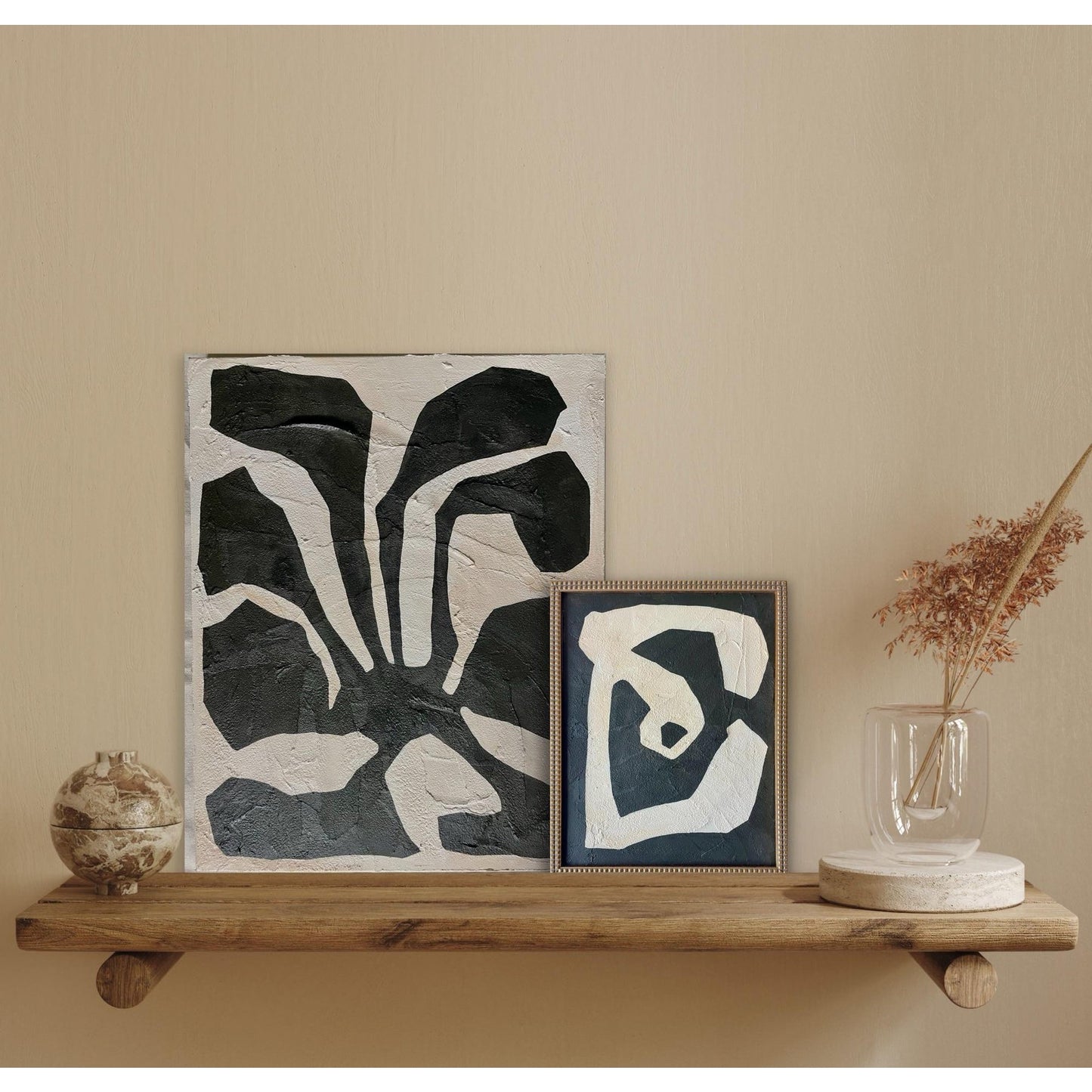 2025 "Investire" Abstract Minimalist Botanical Painting on Canvas